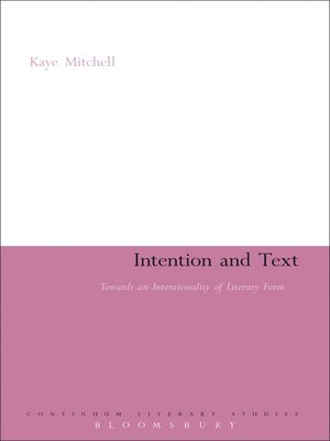cover image of Intention and Text
